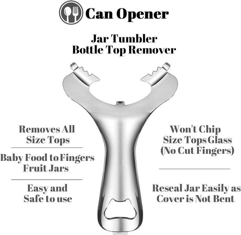 Bxgnip Mason Jar Opener No Lid Dents or Damage Multifunctional Jar Opener Easy Twist Manual Handheld Top Remover Bottle Opener Made For Lifetime - Image 5